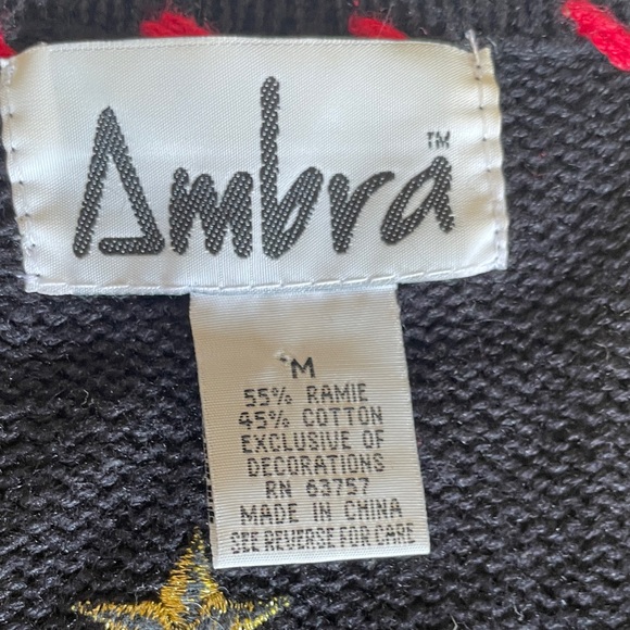 Ambra Holiday Sweater Cardigan   Christmas Trees Snowmen Women’s Medium - Picture 6 of 11